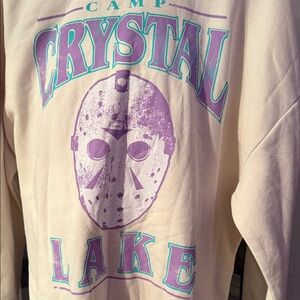 Camp Crystal Lake Graphic Sweater - Cream